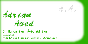 adrian aved business card